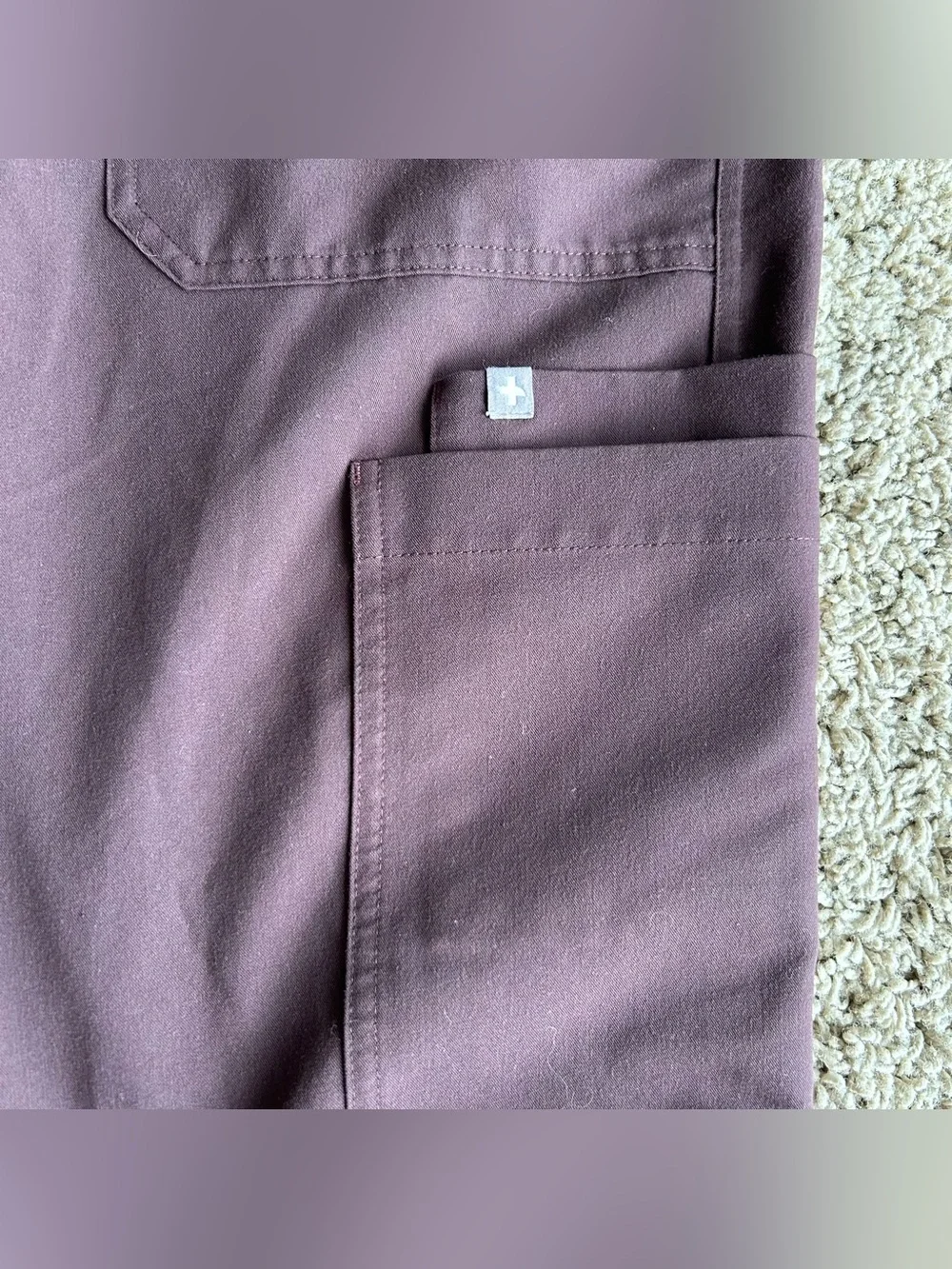 FIGS Cairo Scrub Pants Mens XL(36x32) Burgundy Cargo Technical Nurse Medical
